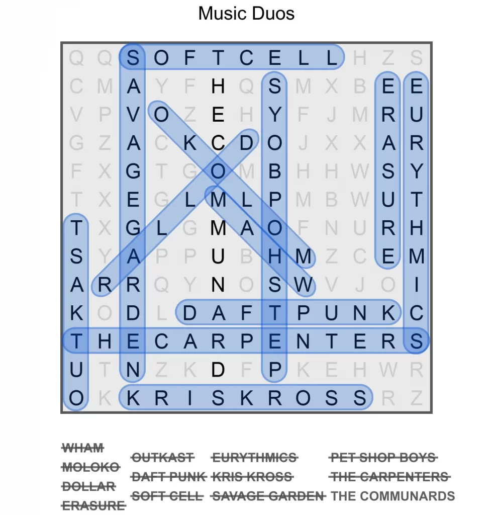 Puzzle Page Word Search March 9 2025 Answers
