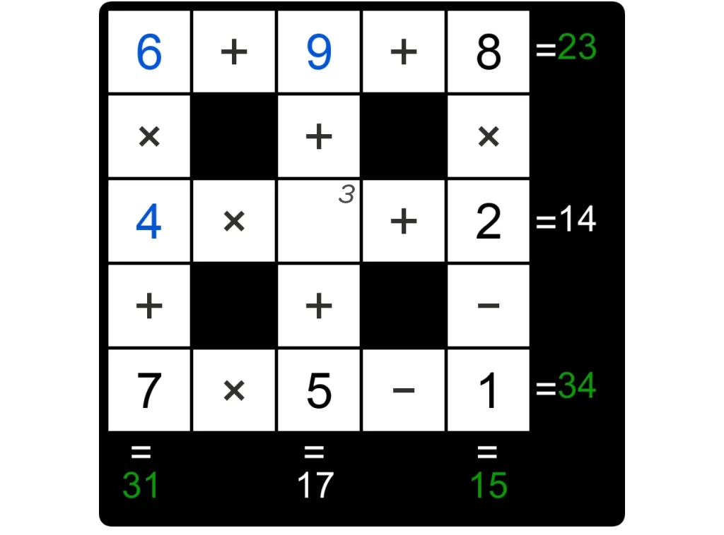 Puzzle Page Cross Sum April 7 2025 Answers
