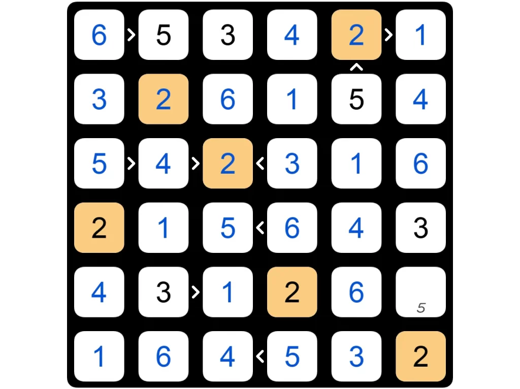 Puzzle Page Futoshiki April 11 2025 Answers