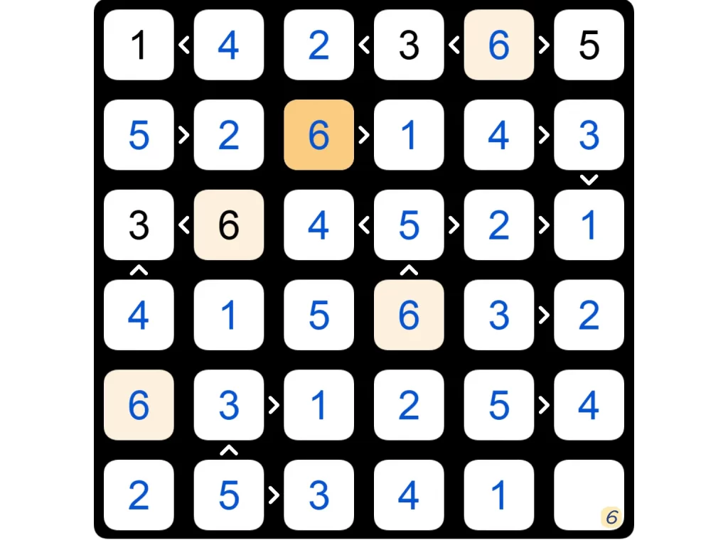 Puzzle Page Futoshiki April 18 2025 Answers