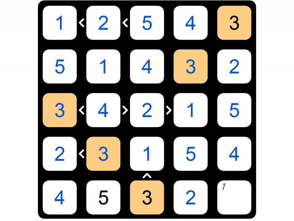 Puzzle Page Futoshiki April 29 2025 Answers