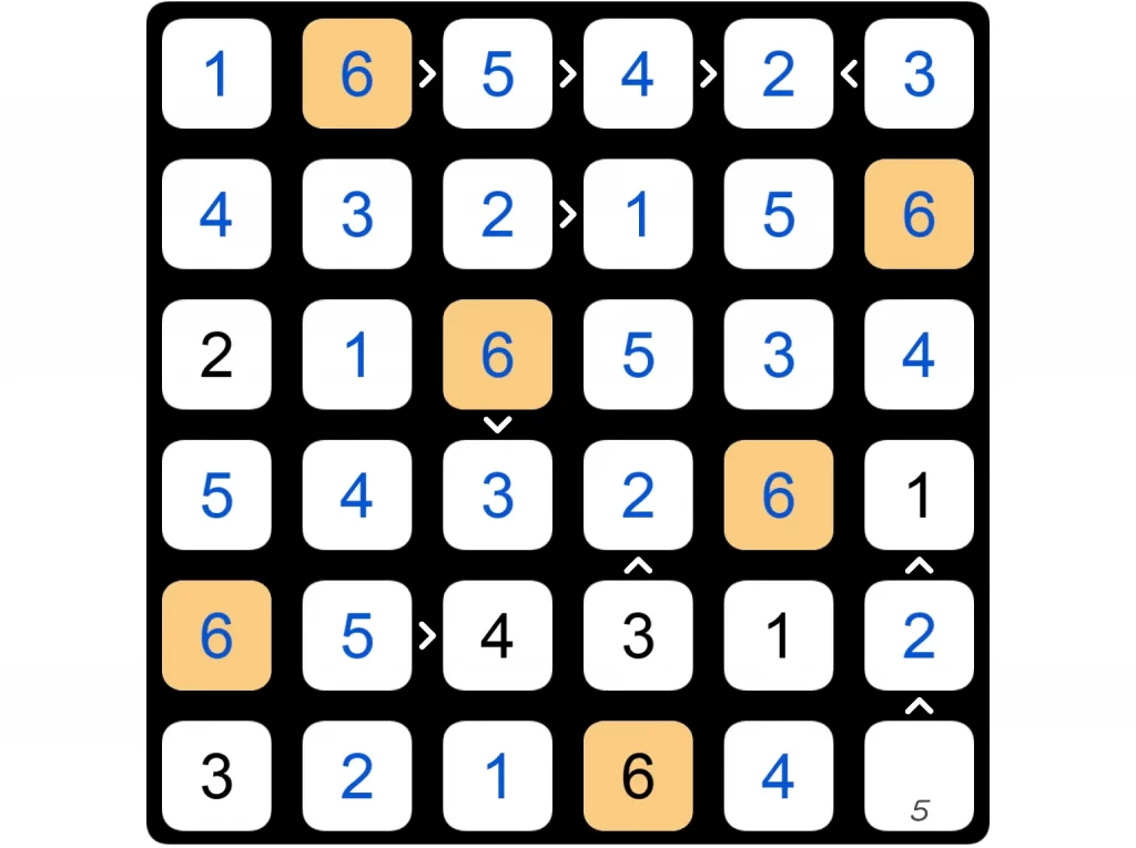 Puzzle Page Futoshiki April 4 2025 Answers