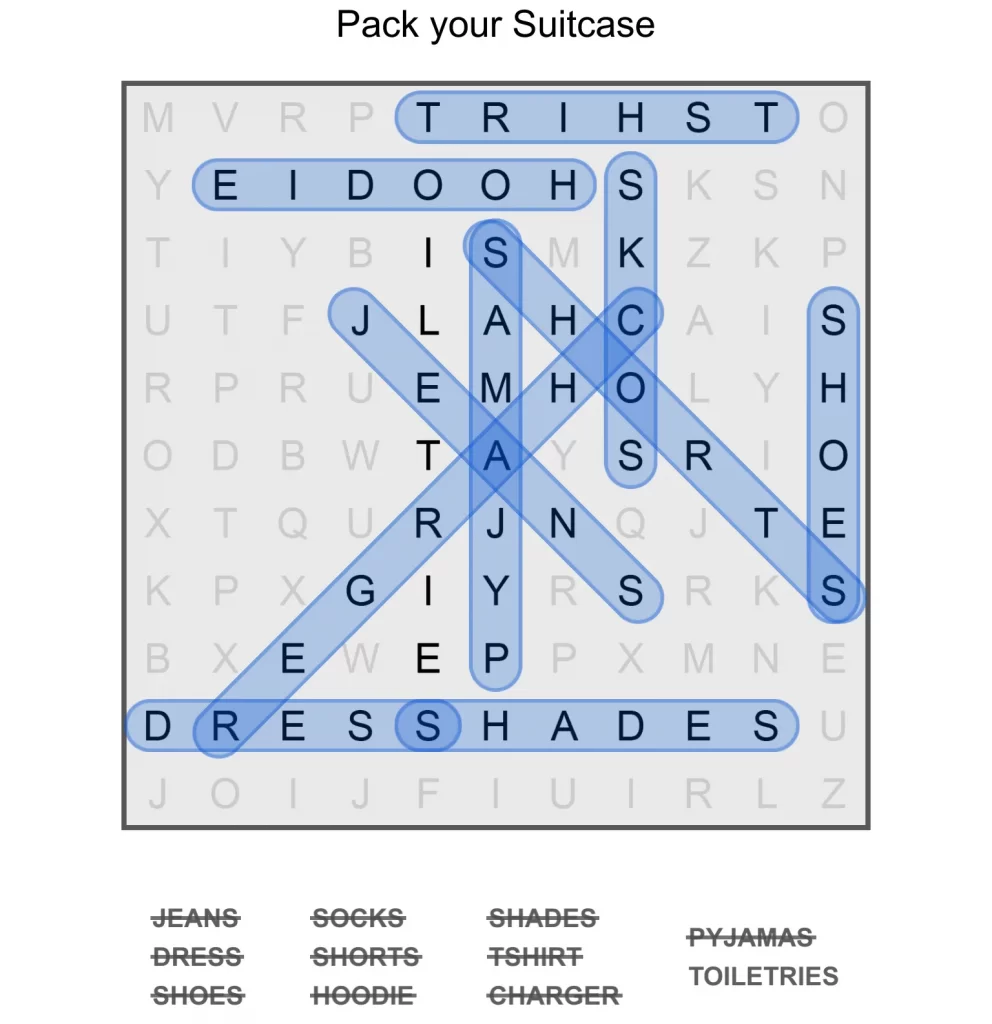 Puzzle Page Word Search April 25 2025 Answers